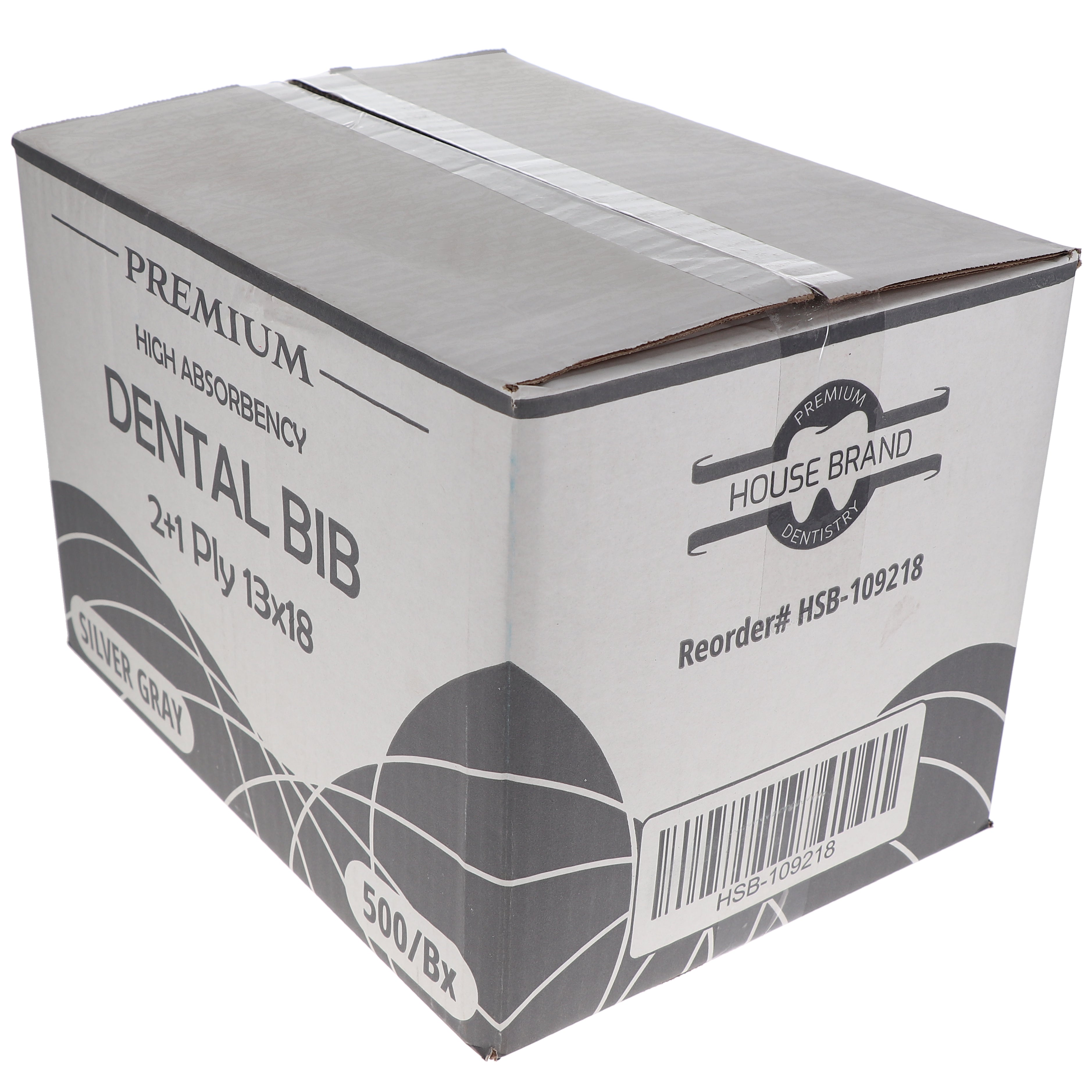 House Brand Dentistry 109218 HSB Dental Patient Bibs 2+1 Ply 13 House Brand Dentistry 109218 HSB Dental Patient Bibs 2+1 Ply 13